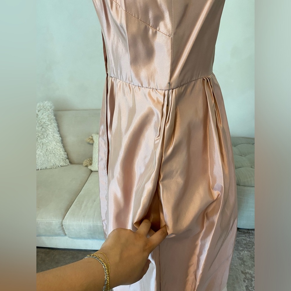 VERA WANG PINK FORMAL DRESS STRAIGHT SQUARE NECKLINE A-LINE DRESS - Picture 6 of 13